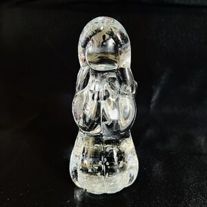 Vintage Two's Company Clear Handblown Glass Praying Angel Figurine Bubble